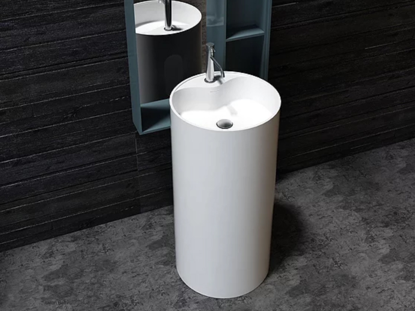 Раковина напольная 45см MonteBianco Pisa Rubinetto 11234 белый матовый