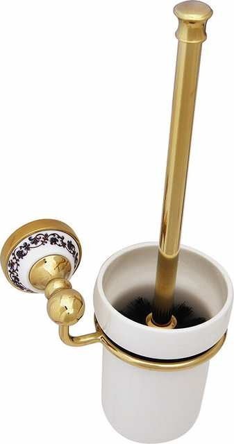 Ершик для унитаза Fixsen Bogema Gold FX-78513G Золото Белый