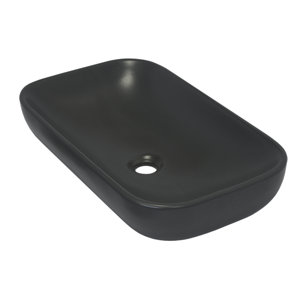 Раковина накладная 60см Sanita Luxe Infinity INFSLWB25 черный матовый