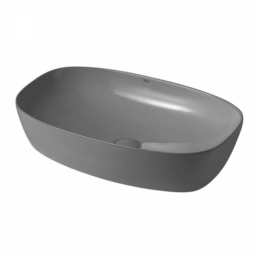 Раковина накладная 60см ABBER RECHTECK AC2206MG серый матовый