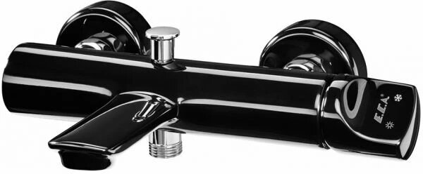 Смеситель для ванны E.C.A Myra 104502470EX черный/хром