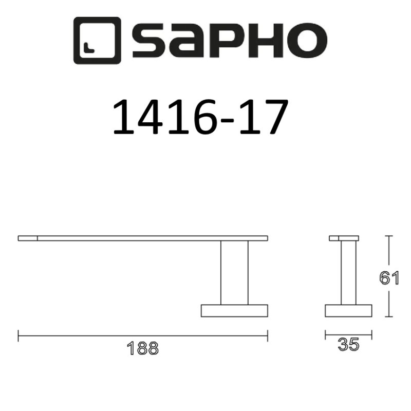 Держатель туалетной бумаги Sapho APOLLO 1416-17 хром
