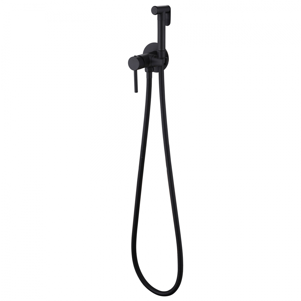 Гигиенический душ со смесителем ABBER Emotion AF8125B черный матовый