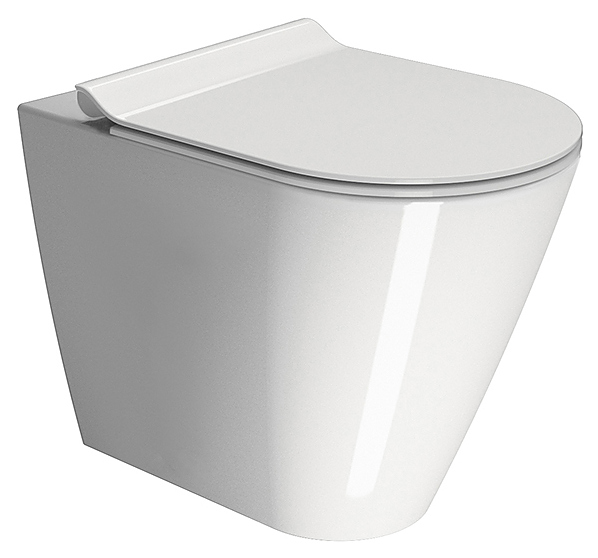 Унитаз приставной безободковый GSI Kube X 941011 белый