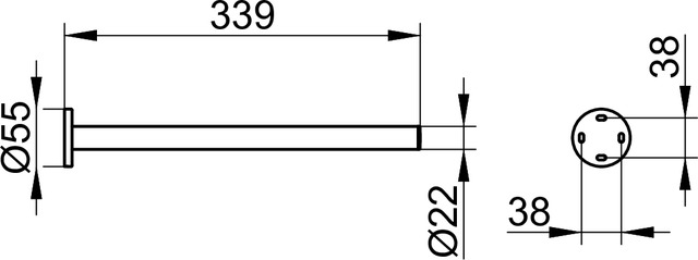 Полотенцедержатель 34см Keuco Plan 14923370000 черный матовый