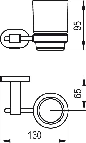 Стакан с держателем Ravak Chrome CR 210.00 Хром