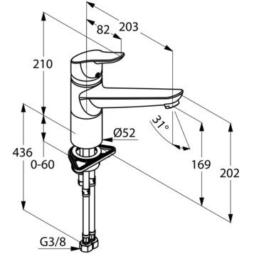 Смеситель для кухни Kludi Objekta 325740575 хром