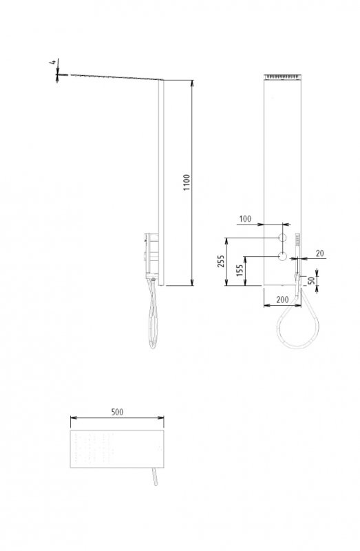 Душевая панель Cezares PREMIER-CDI3-ST сатин