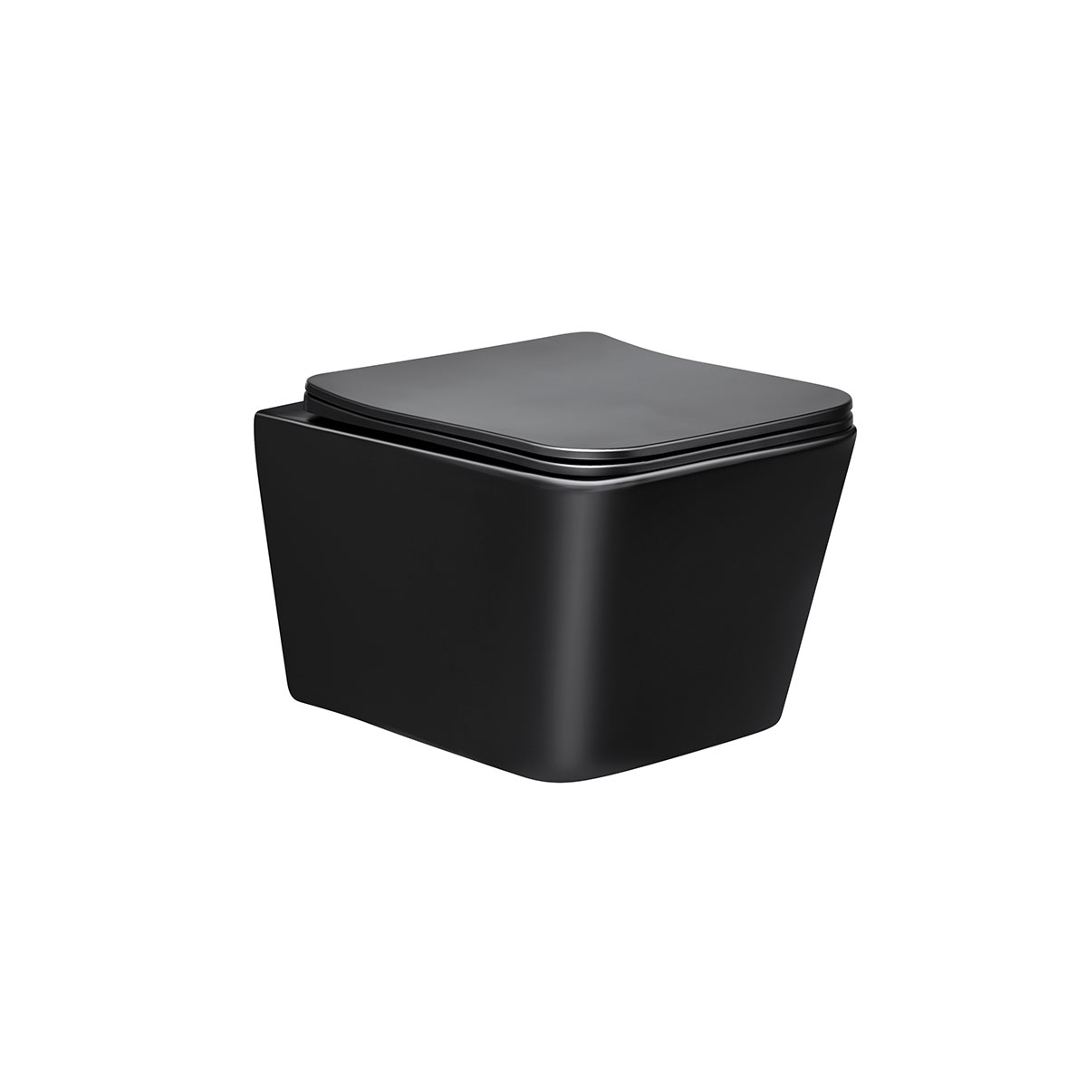 Унитаз подвесной безободковый Vincea Q-Line VT1-12MB черный матовый, с сиденьем микролифт