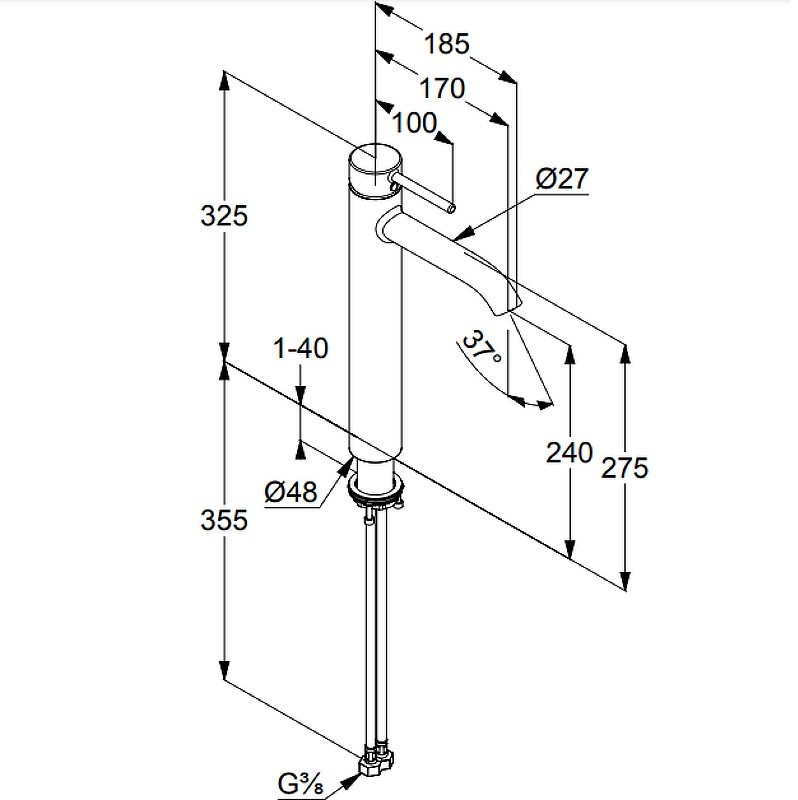 Смеситель для раковины Kludi Bozz 382865376 белый матовый