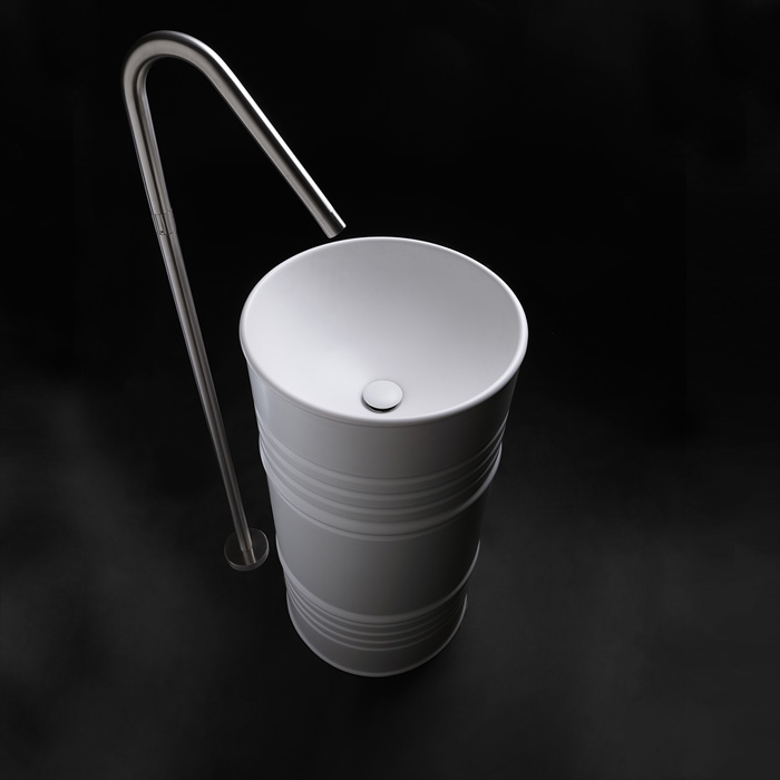 Раковина напольная 45см Kerasan Artwork 4742K01 белый