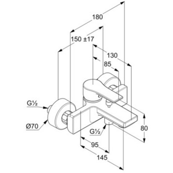 Смеситель для ванны с душем Kludi Zenta SL 486703965 черный матовый