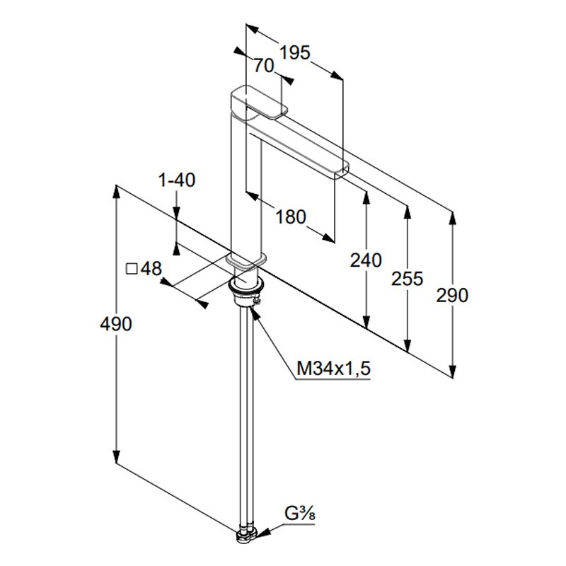 Смеситель для раковины Kludi Renon 422985375 белый матовый