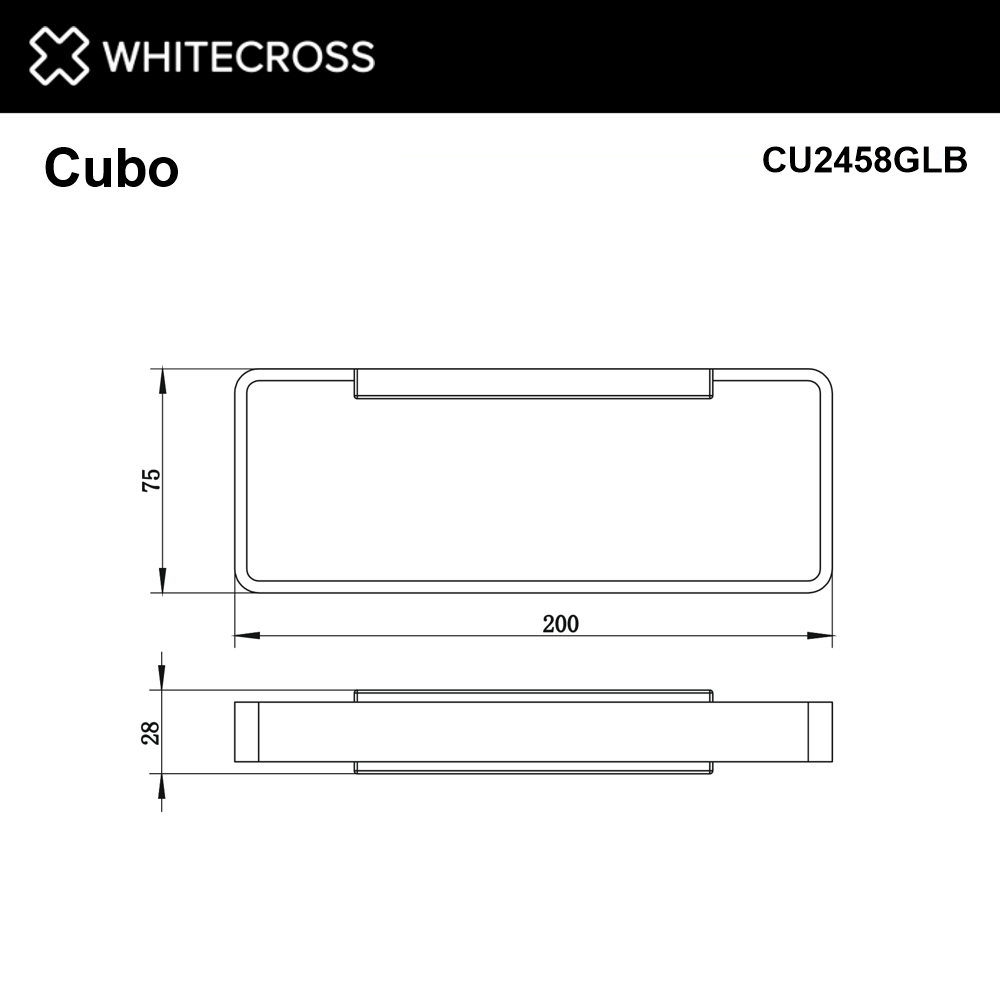 Полотенцедержатель WHITECROSS Cubo CU2458GLB (брашированное золото)