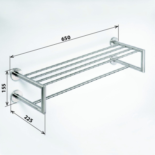 Полка для полотенец Bemeta Neo stainless 104205105 Хром