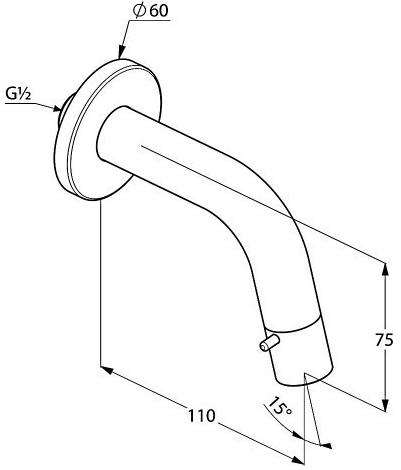 Вентиль запорный для ванны с душем Kludi Bozz 380170530 хром