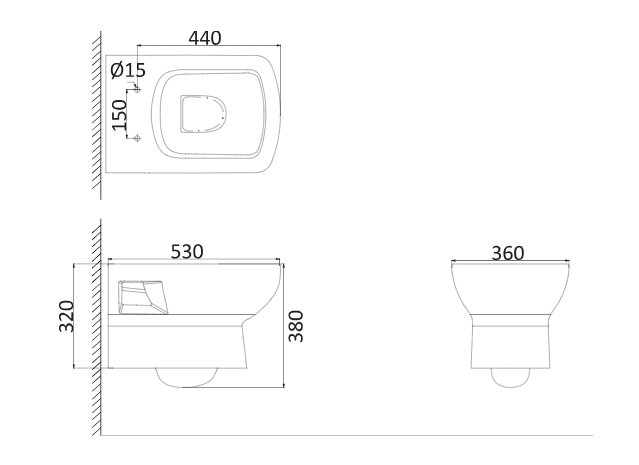 Унитаз подвесной Creo Ceramique Tours TO1100N+TO1001N белый