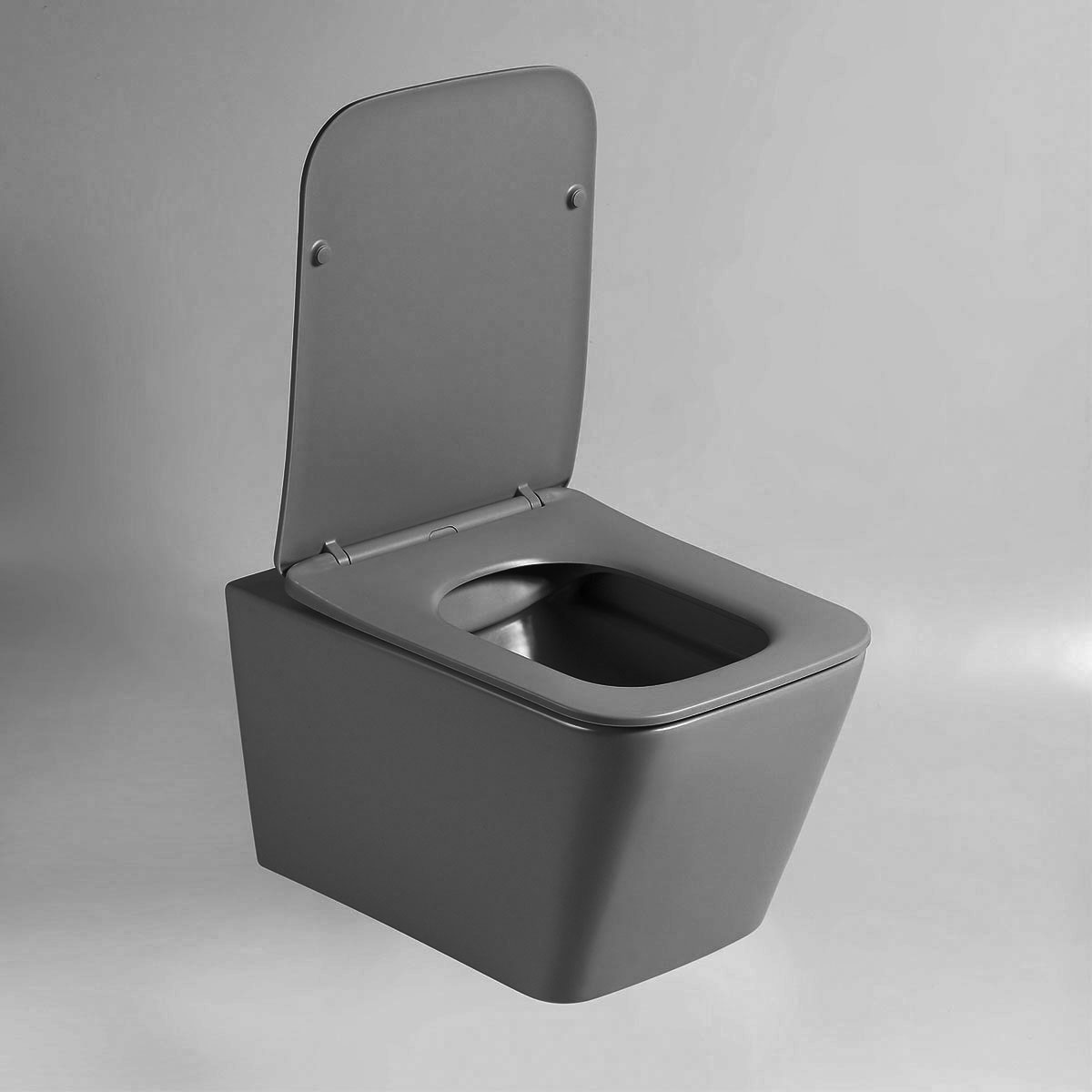 Унитаз подвесной безободковый Vincea Q-Line VT1-12MA антрацит матовый, с сиденьем микролифт