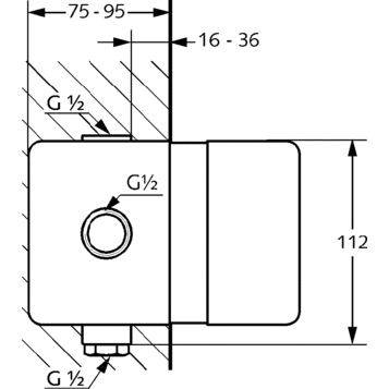 Встраиваемая душевая система со смесителем Kludi Bozz 386303976 черный матовый