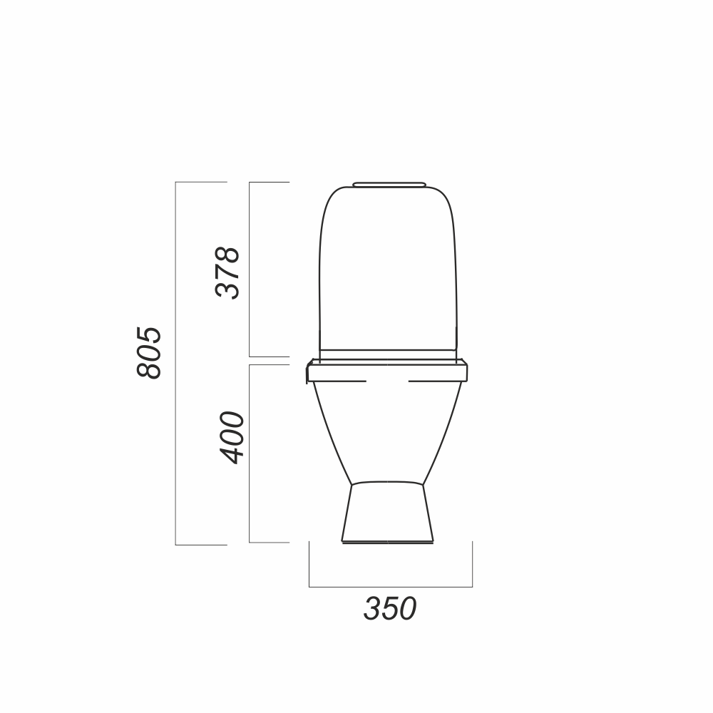 Унитаз-компакт Sanita Самарский комфорт SMRSACC01070711 с бачком и сиденьем микролифт
