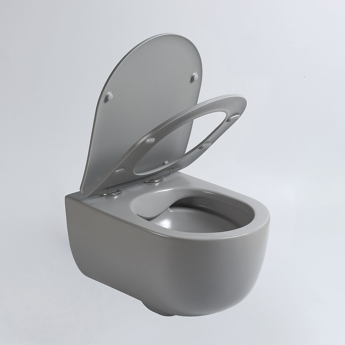 Унитаз подвесной безободковый Vincea Evo VT1-34SMG серый матовый, с сиденьем микролифт