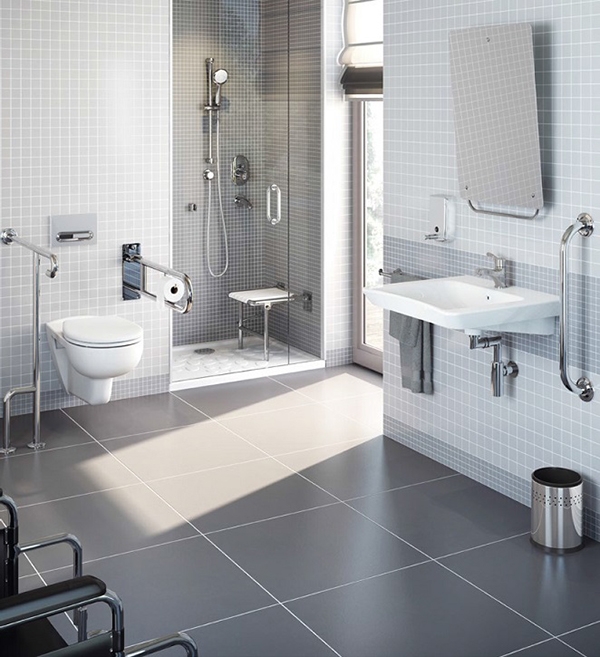 Зеркало Vitra Special Needs 50 для людей с ограниченными возможностями Хром