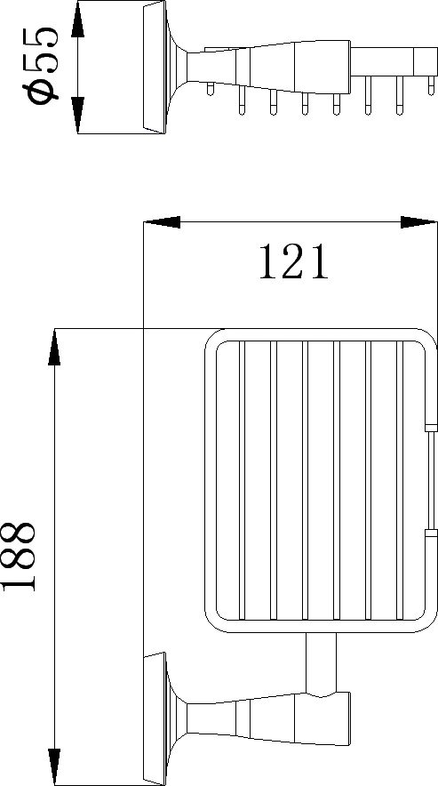 Мыльница Rush Balearic BA39410 Хром