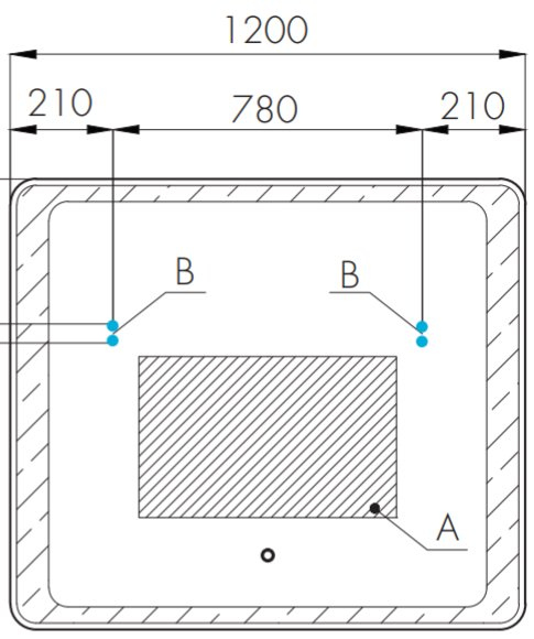 Зеркало Акватон Соул 120*70 с подсветкой 1A252902SU010