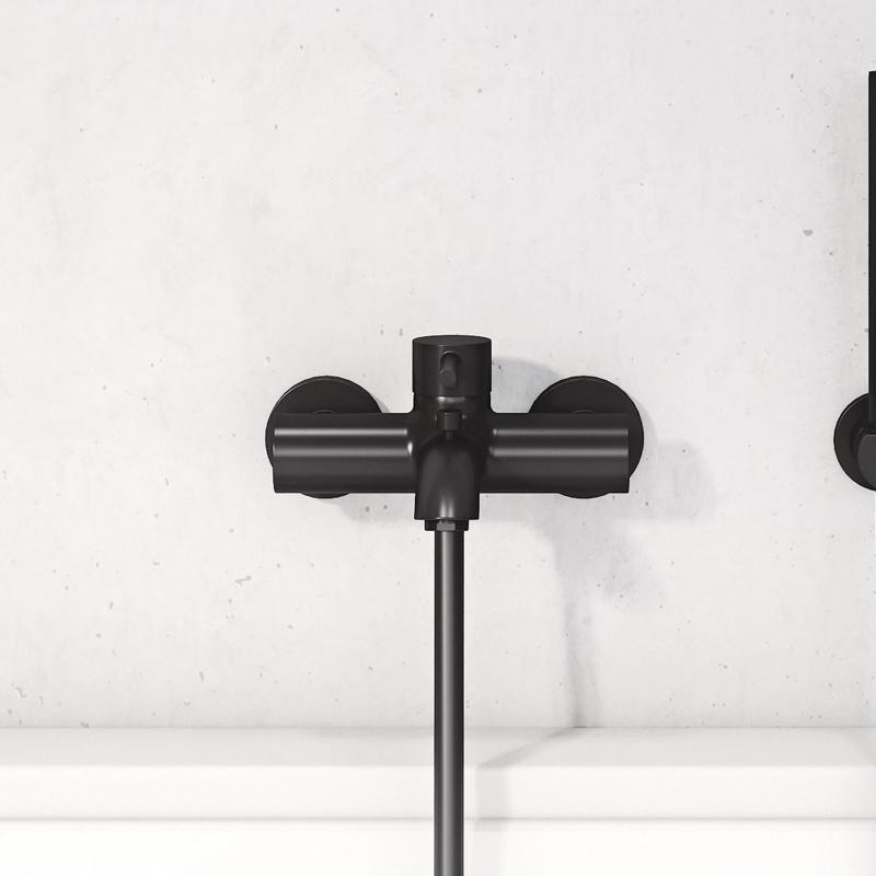 Смеситель для ванны Kludi Bozz 386913976 черный матовый