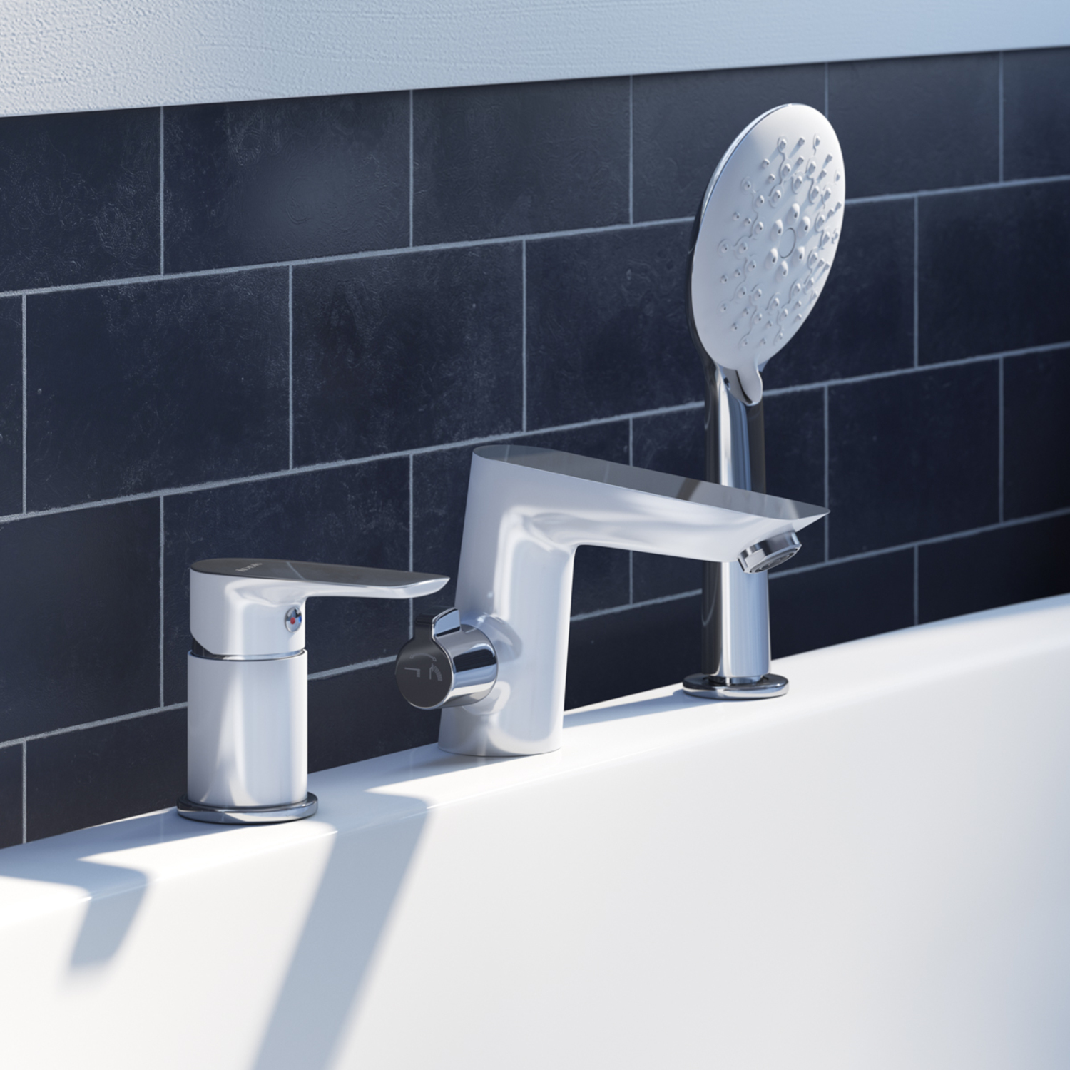 Смеситель для ванны с душем IDDIS Cloud CLOSB30i07 белый/хром