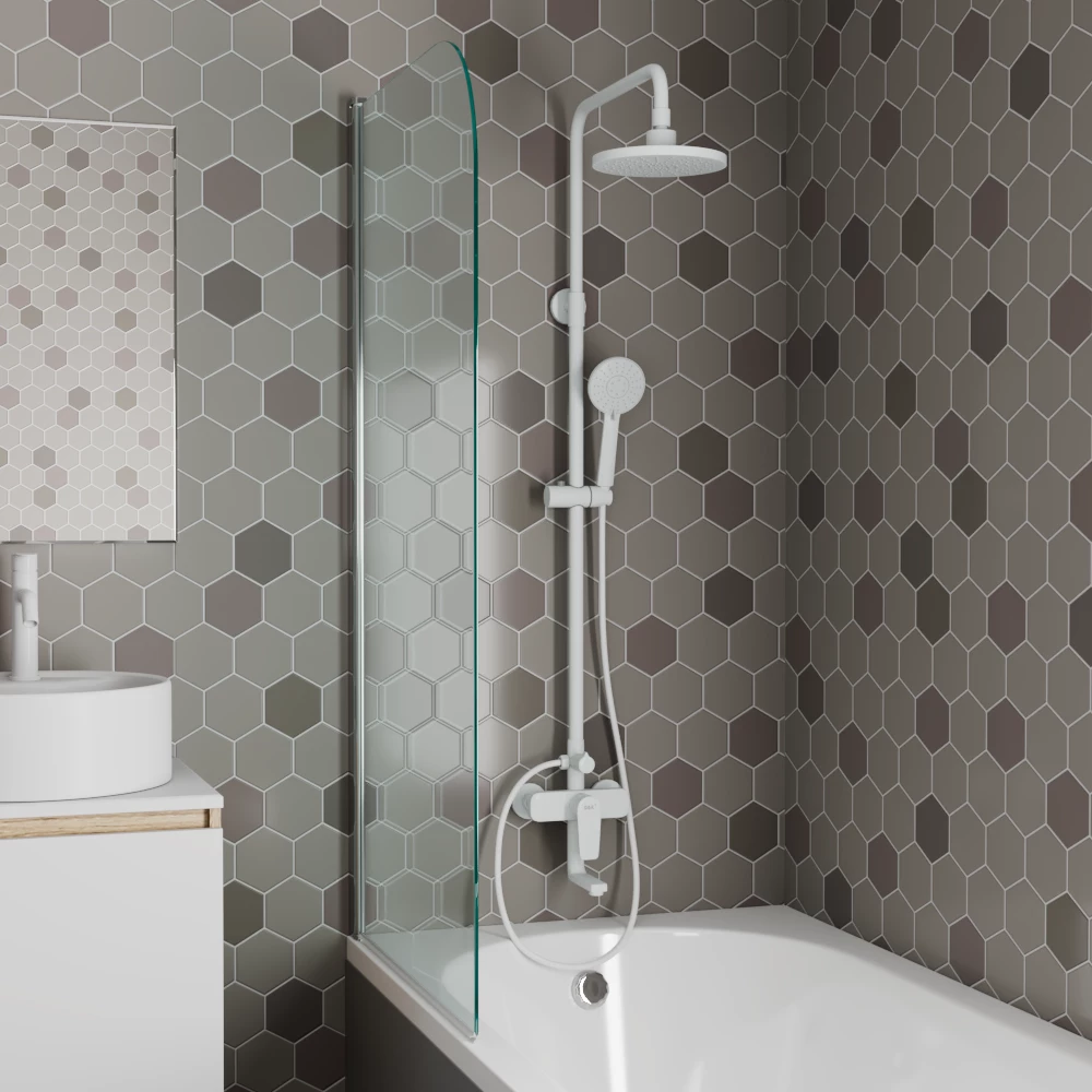 Душевая система D&K Bayern.Fürth DA1523708B18, белый матовый