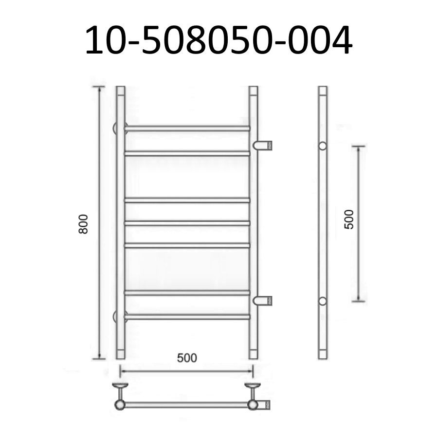 Полотенцесушитель водяной Маргроид Вид 10 80х50 хром