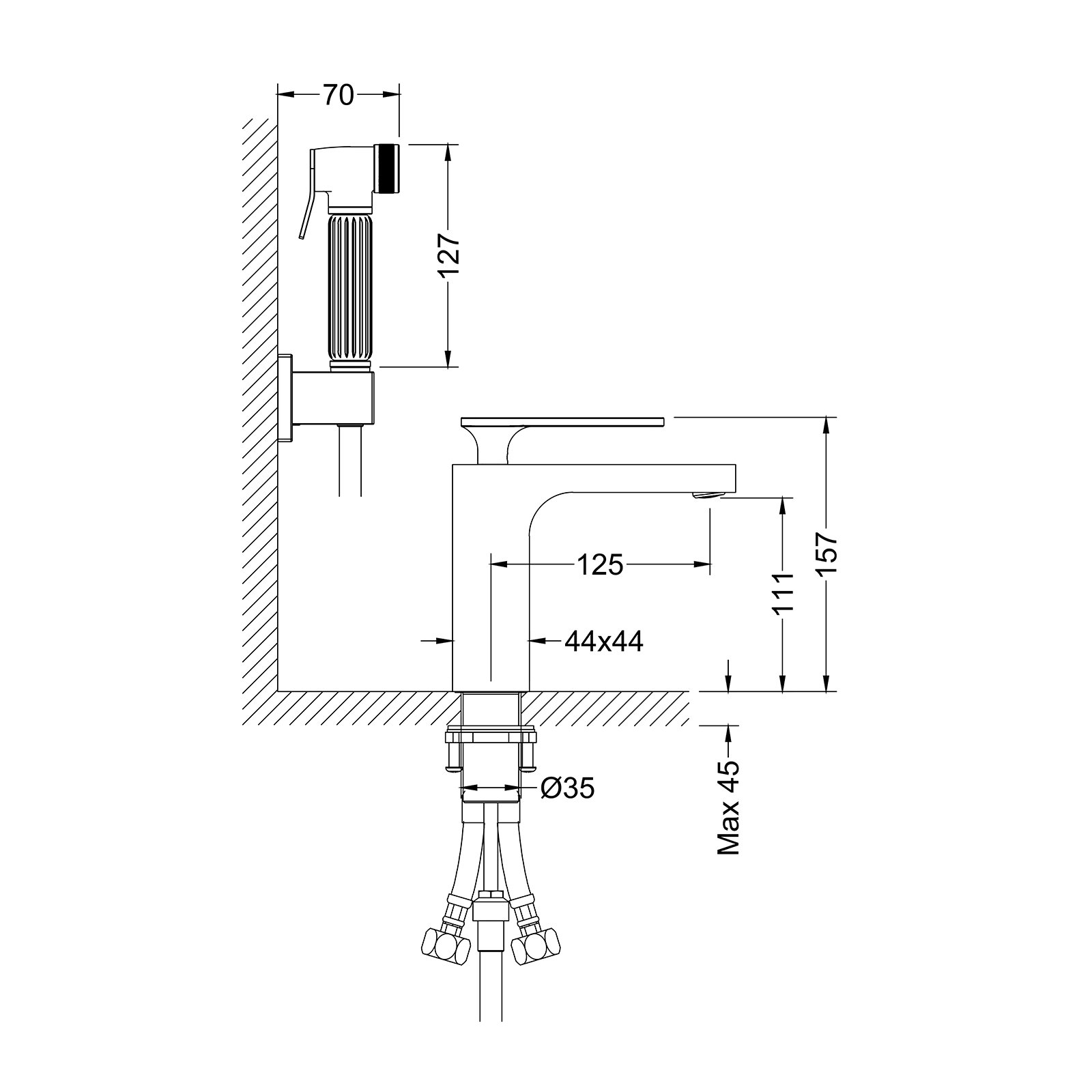 Смеситель для раковины Timo Torne 4360/03G черный матовый