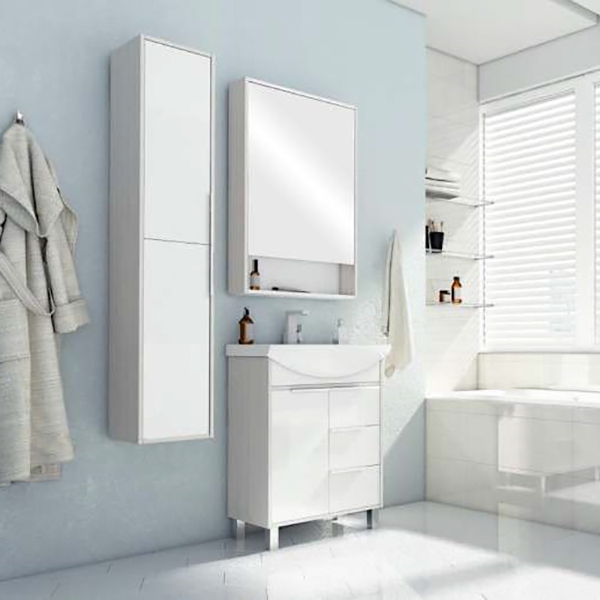 Зеркальный шкаф Акватон Рико 65 1A215202RIB90 Белый Ясень фабрик