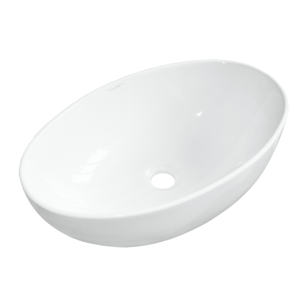 Раковина накладная 55см Sanita Luxe Ringo Slim RNGSLWB01S белый