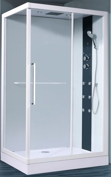 Душевая кабина Orans 8615900 120x90x220 профиль белый, стекло прозрачное