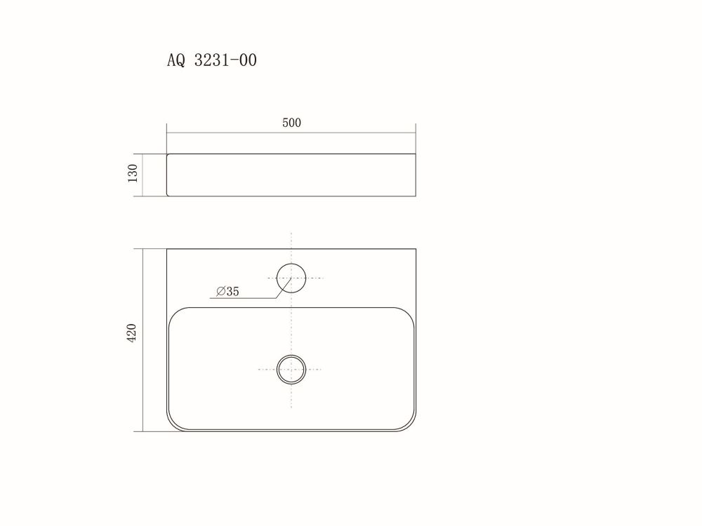 Раковина накладная Aquatek  AQ3231-00 50х42 см белая