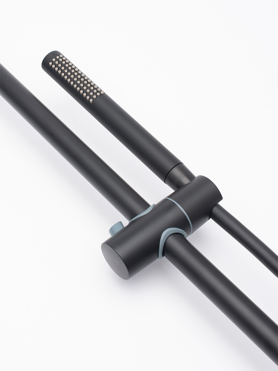 Душевая стойка со смесителем AQUAme AQM8001MB черный матовый