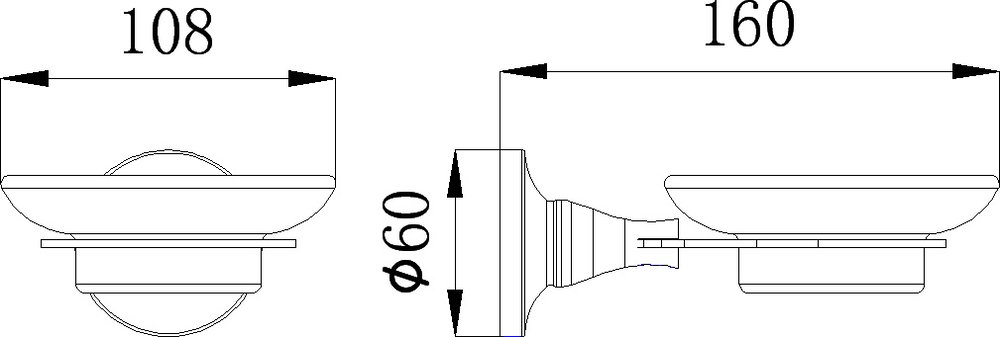 Мыльница Rush Corsica CO42411 Хром