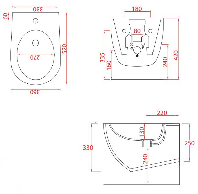Биде подвесное ArtCeram File 2.0 FLB001 белый матовый