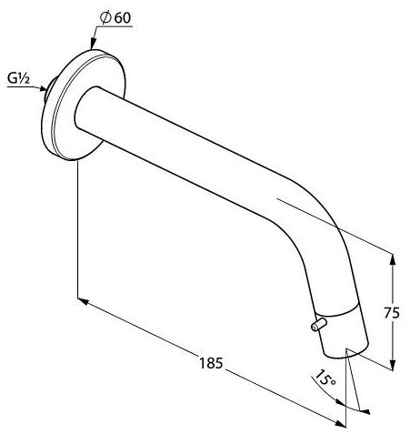 Вентиль запорный для ванны с душем Kludi Bozz 380180530 хром