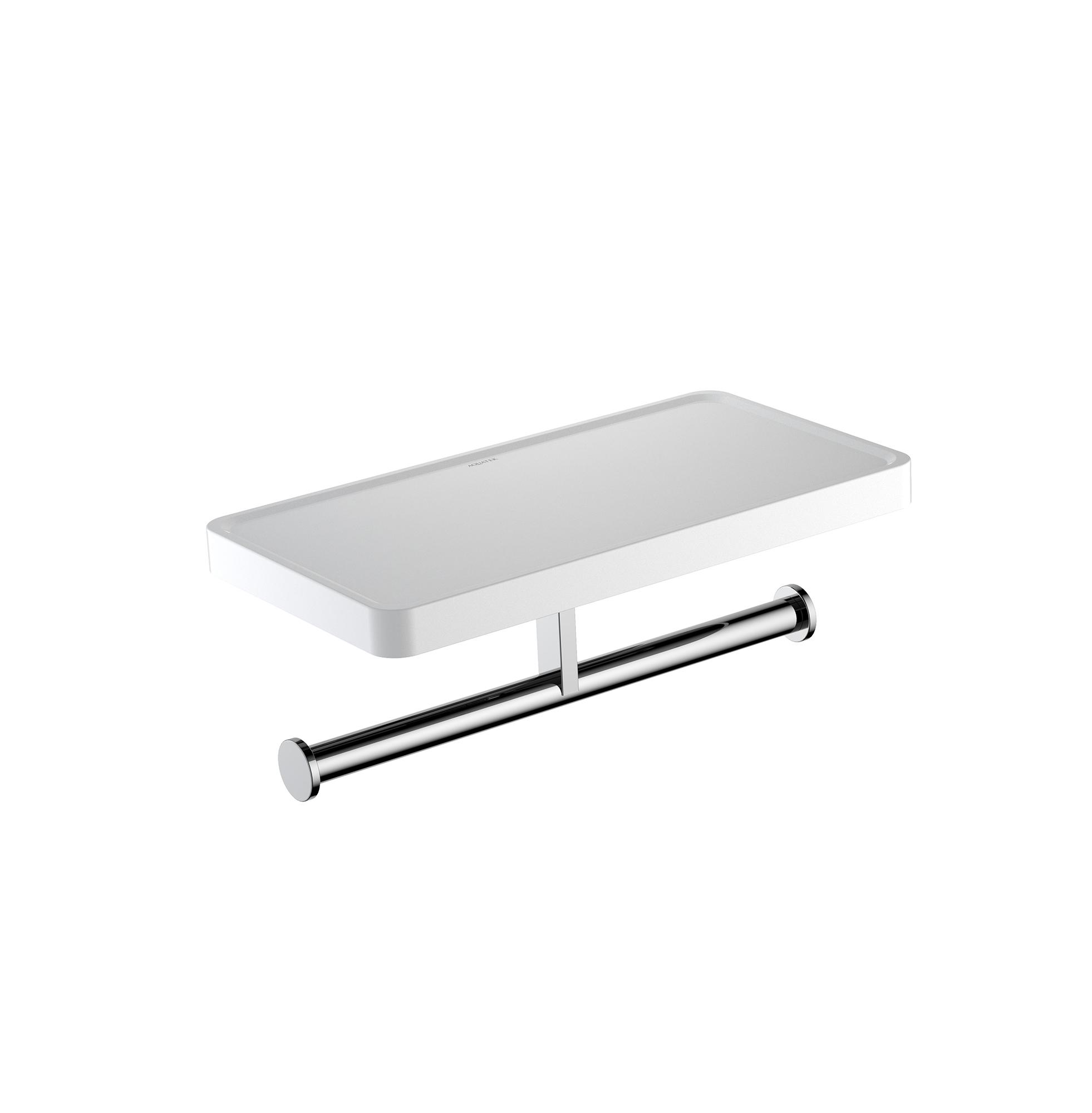 Держатель туалетной бумаги двойной с полкой Aquatek Европа AQ4919CR хром