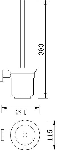 Ершик для унитаза Rush Victoria VI71710 Хром