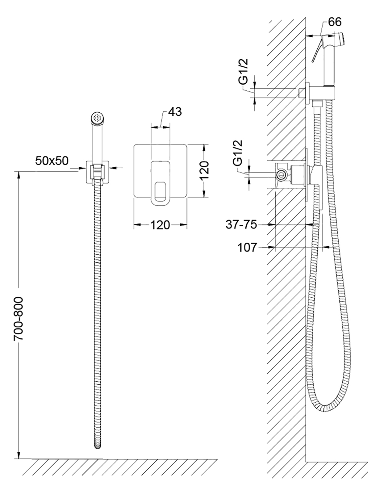 Смеситель для душа Timo Sahara 2080/00SM хром