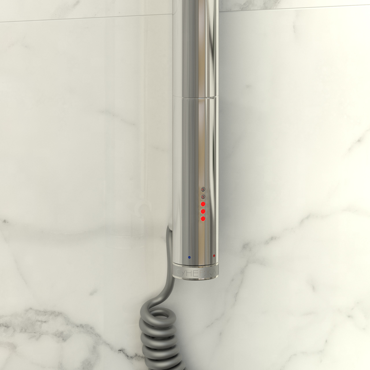 Полотенцесушитель электрический Сунержа Эпатаж 80х60 хром, подключение правое