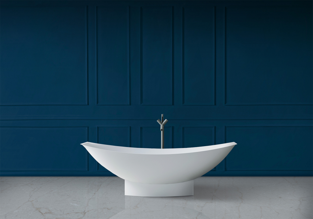 Ванна из искусственного камня ABBER Stein AS9610 белая матовая