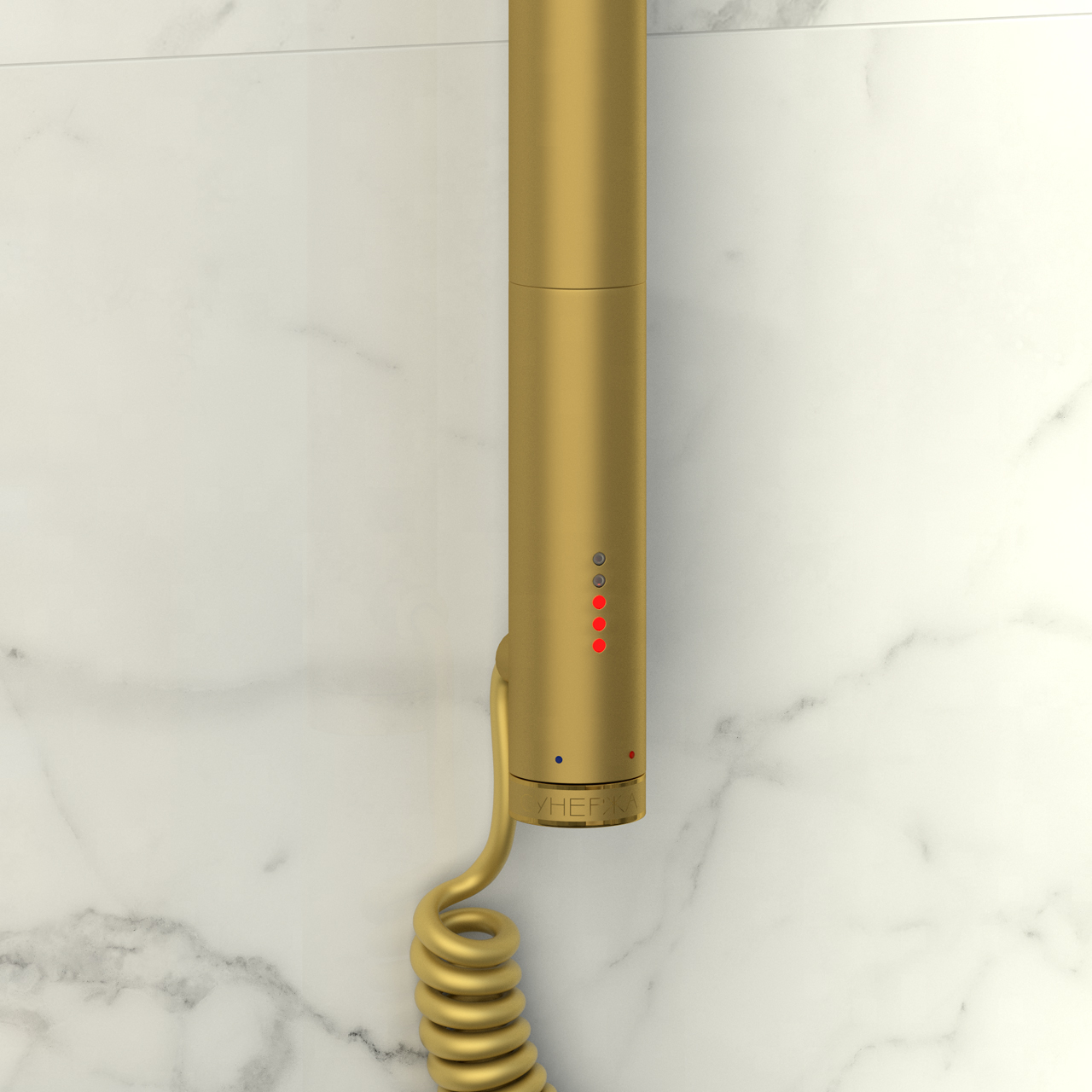 Полотенцесушитель электрический Сунержа Эпатаж 80х60 золото матовое, подключение правое