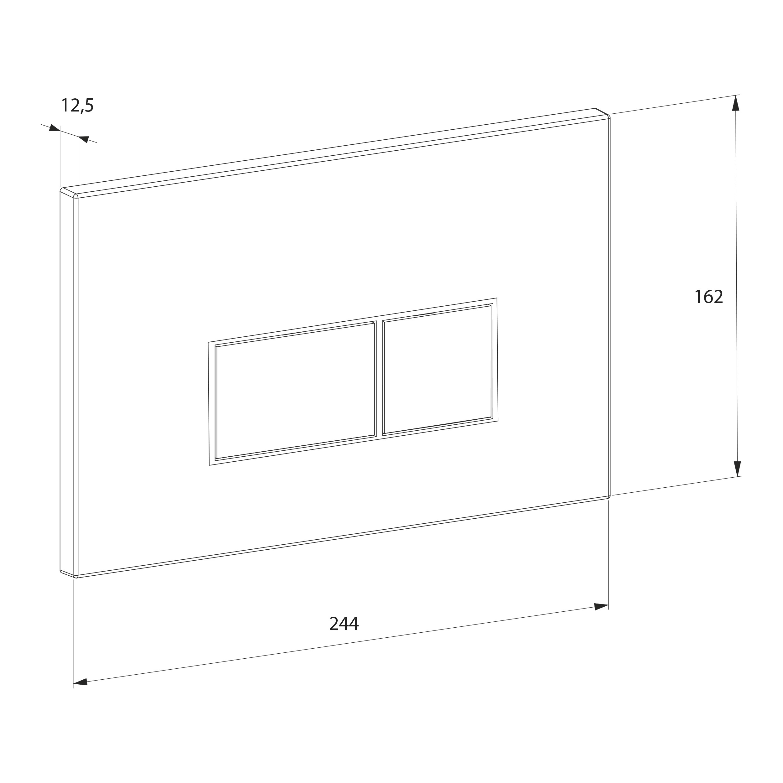 Кнопка смыва для унитазов D&K Rhein DB1499016 белый