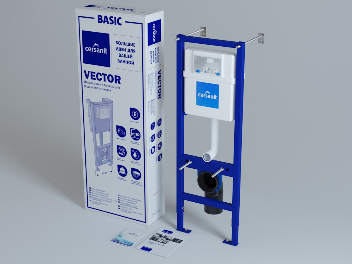  Инсталляция Cersanit VECTOR для унитаза с бачком