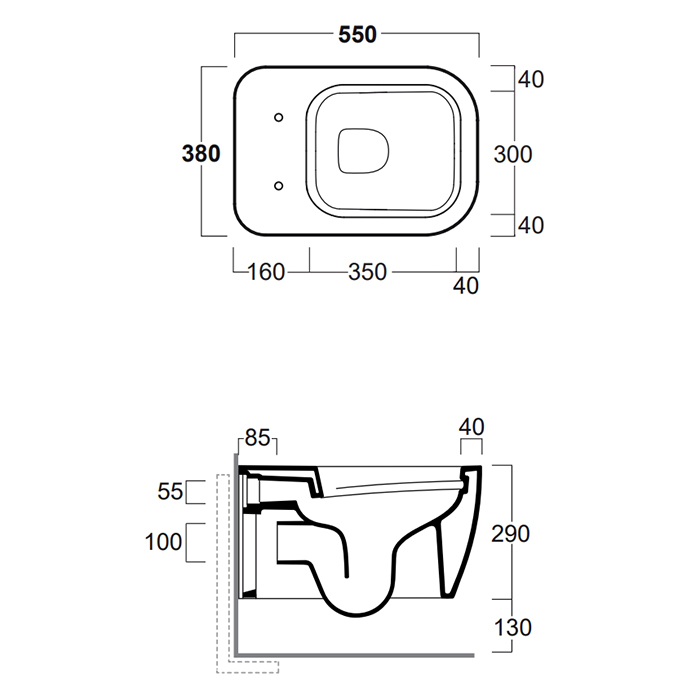 Унитаз подвесной безободковый Simas Henges BB18 белый